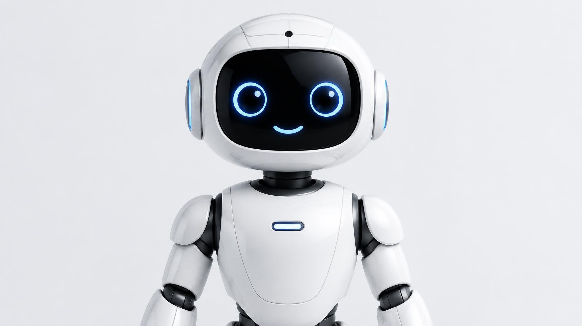 White robot representing automation technology