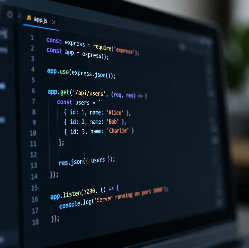 Monitor displaying lines of code