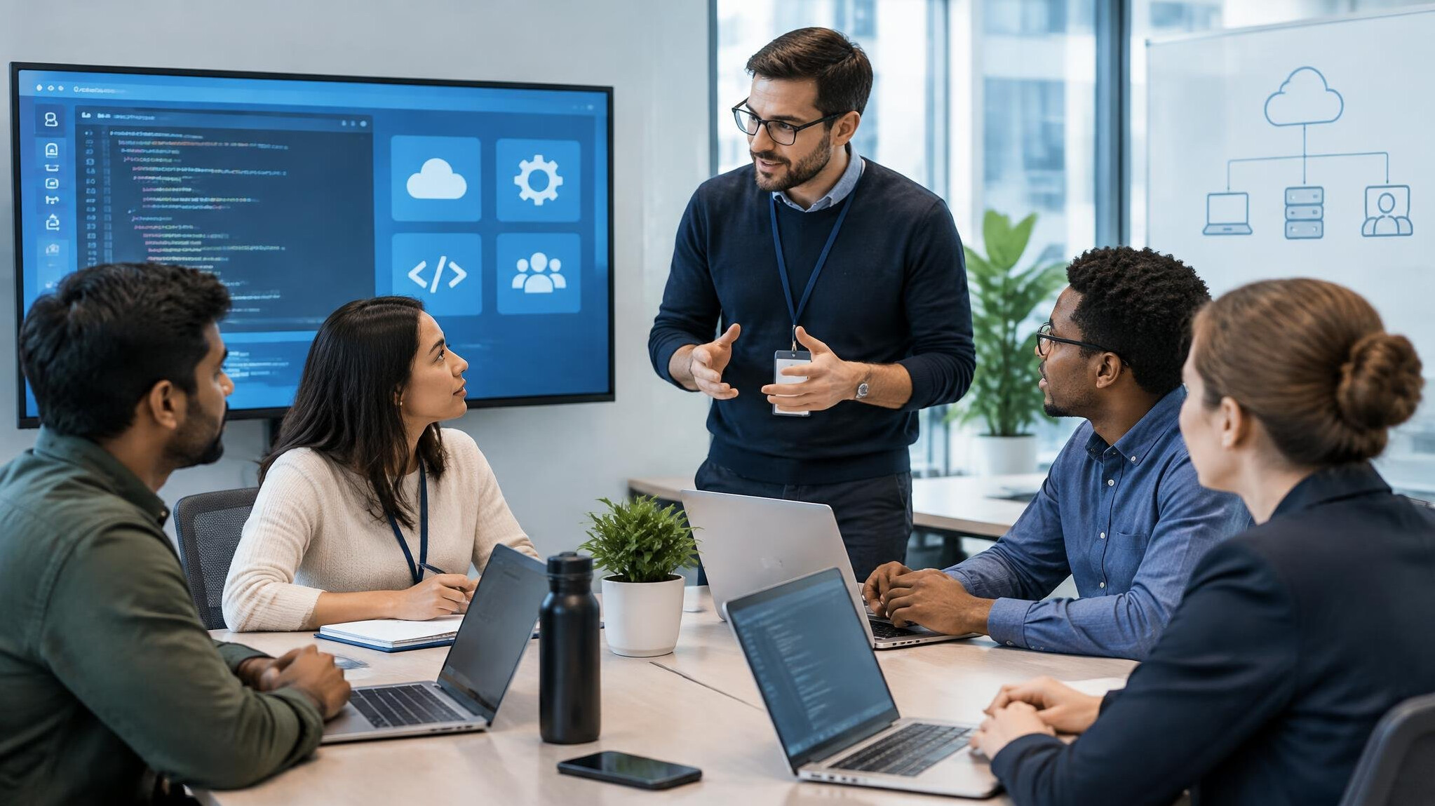 business professionals in meeting